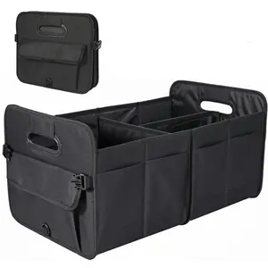 Car Trunk Organizer, 1 Count Collapsible Multi Compartment Car Organizer, Adjustable Straps Car Organizer for SUV