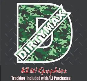 Dirtymax Duramax D Green White Camo Print Full Color Decal Sticker Turbo Diesel Truck 6.6 3.0 Crew Cab