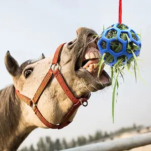 Horse Treat Ball Farm Stable Hanging Horse Feeder, Animal Feed Ball for Horses Goats Sheep, Convenient Pet Food Dispenser