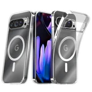 Rome Tech For Google Pixel 9 Pro XL 6.8" (2024) Hybrid Shockproof Clear Slim Acrylic Case with MagSafe
