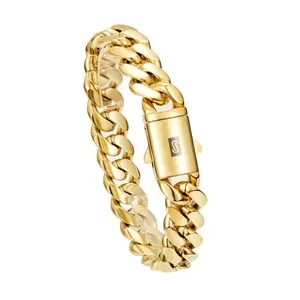 Anti-Rust Tech Gold-Plated Bracelet 14K & 18K | Waterproof, Fade-Resistant & Hypoallergenic | 6–14mm Sizes | Timeless Shine for Every Look | Trending Valentines Day Gift for Him Gothic Exaggerated Skeleton Hand punk u shape star stainless steel stack mia