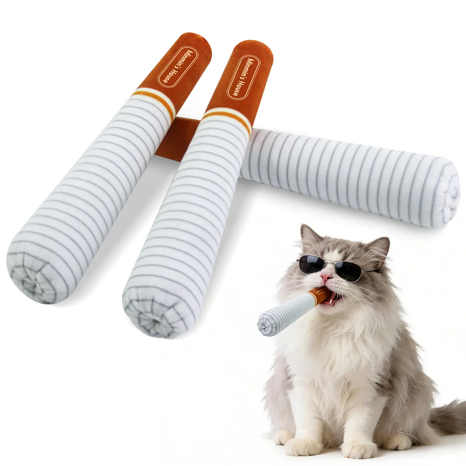 Interactive Chew Kicker & Teeth Cleaning Cool Cat Toys with Premium Natural Catnip, Only Catnip no Fillers，Relieve Stress and Anxiety and Prevent Dental Calculus, for Bored Indoor Cats