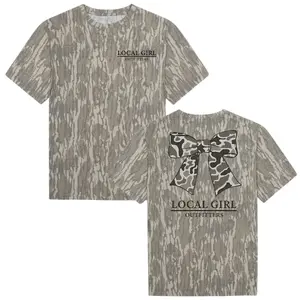 Mossy Oak Camo Tee Combat Logo In Bottomland, Camo All Over Print Shirt, Mossy Oak Hunting T Shirt, Camo T-Shirt Unisex Outdoor, Gift For Her