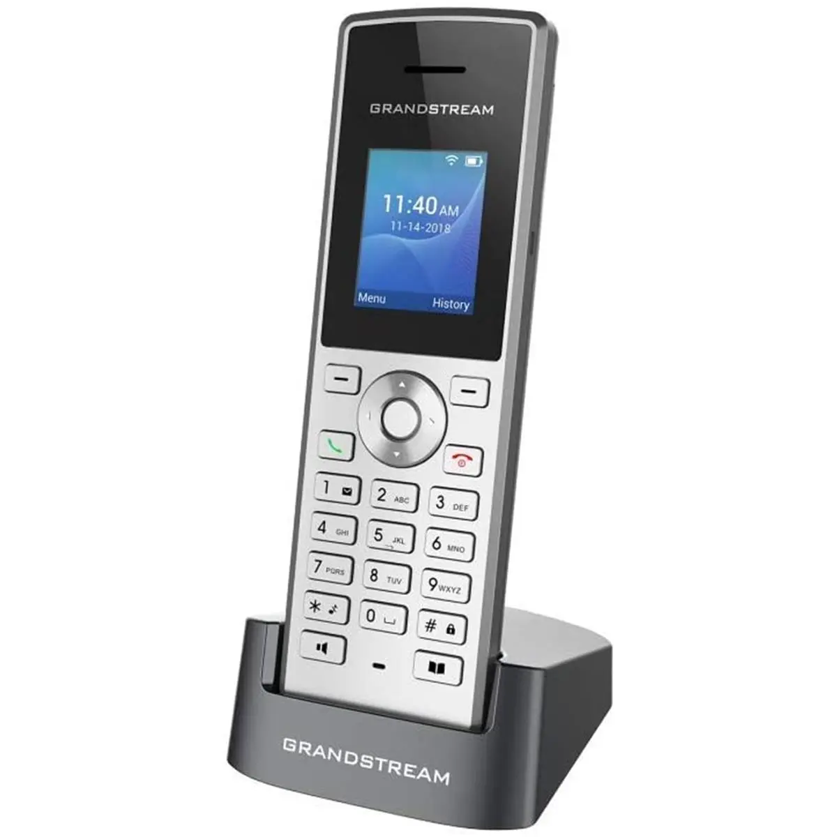 212 MAIN WP810 Portable Wi-Fi IP Phone for Business, Cordless Handset with Dual-Band Wi-Fi & Roaming Support, 2 SIP Lines, HD Voice, Rechargeable Battery, Wireless, Security