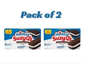 Hostess Suzy Q’s Chocolate Snack Cakes with Creamy Filling, 13 oz Box (Pack of 2)