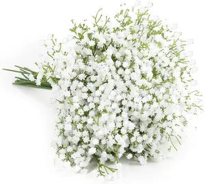 6 Pcs Baby’s Breath Artificial Flowers – Real Touch Faux Gypsophila Bouquets for DIY Wedding Centerpieces, Home Décor & Floral Arrangements
