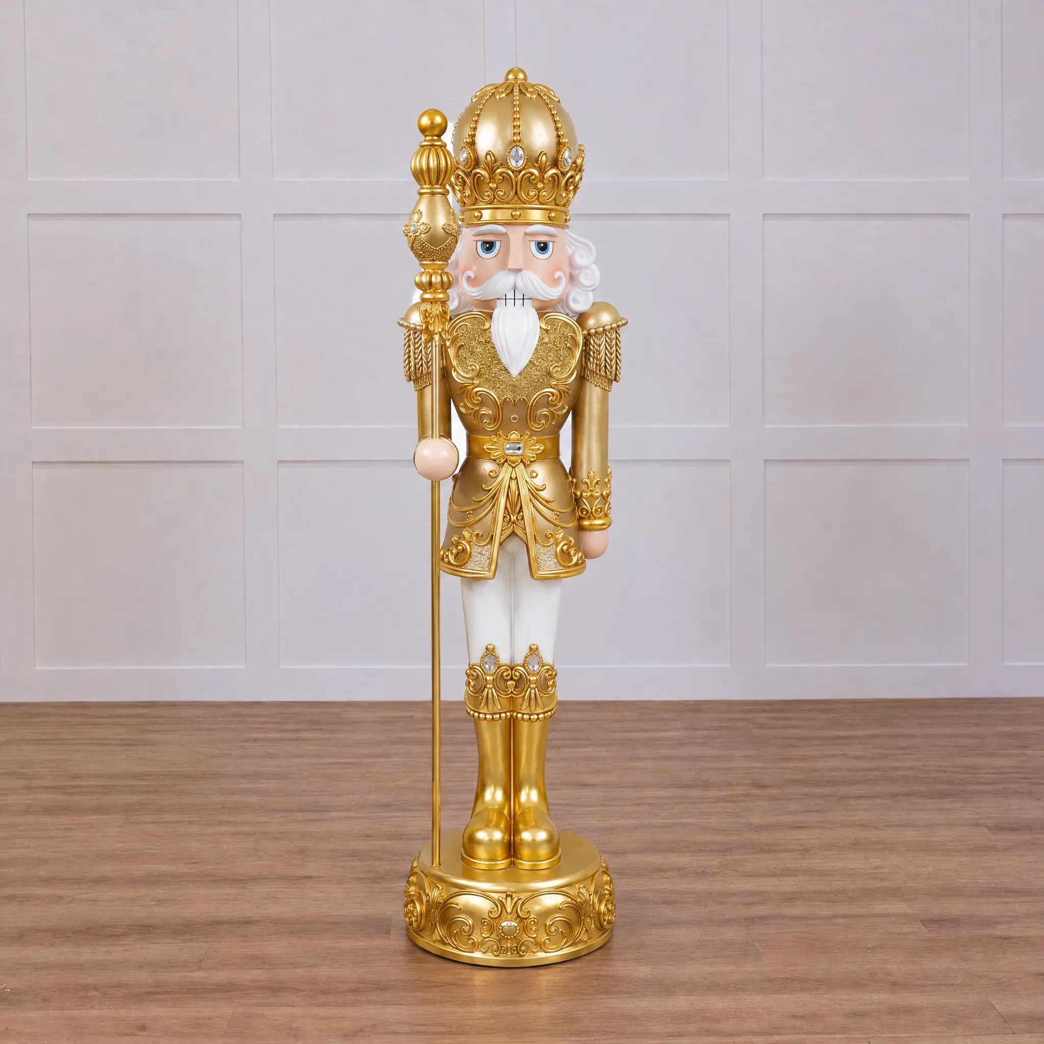 6 FT Gold & White Nutcracker
