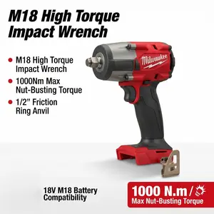 Milwaukee M18 FMTIWF12 18V 1000Nm High Torque Cordless Impact Wrench 1/2 Inch