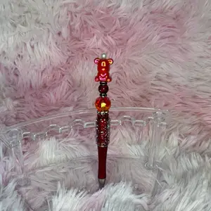 V4 - Red Bear Beaded Sugar Pen [Premade]