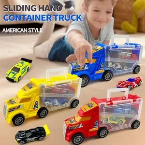Truck Toy Set, 16cm Mini Truck, Handheld Storage, Abs Material, Slide Toy Car, Vehicle Playset, Perfect for Parties, Birthday, Easter, Christmas Gifts