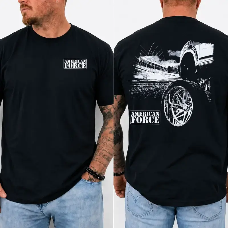 American Force Truck Enthusiast T-Shirt, American Truck Tshirt, Gift For Him, Full Size, Full Color, Graphic Tshirt