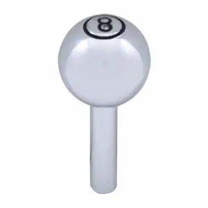 Chrome Large "8" Ball Door Lock Knobs (2pc/set)