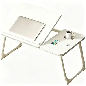 Laptop Desk For Desktop And Bed, Adjustable Lap Desk, Small Laptop Table With Cup Holder And Baffle, Foldable Bed Tray Table, Suitable For Sofa, Chair, Bedroom Bed Or Floor For Eating Or Working, Used For Home Binge-Watching In The Bedroom.