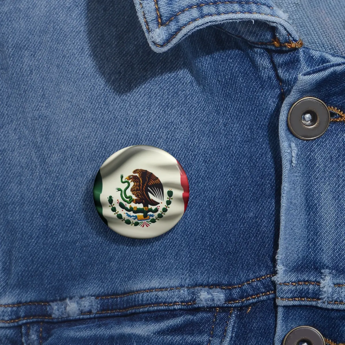 Mexican Button Pin, Cinco de Mayo Badge, Fiesta Pinback Button, Mexican Independence Day Brooch, Custom Pinback Button, Mexican Pride Lapel