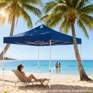 Outdoor Square Umbrella Fabric Replacement Top, UV Protection, Durable Oxford Material, 300x300cm, 4 Colors, for Parties, Camping, Garden