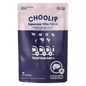 choolip Squeeze Vita Stick Brain – Calm, Focus & Cognitive Support for Dogs & Cats (7 Sticks)