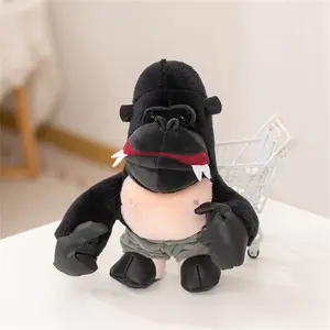 Movie-style King Kong plush toy, soft and fluffy stuffed animal, creative birthday gift, Mother's Day gift, graduation gift, wedding decoration.