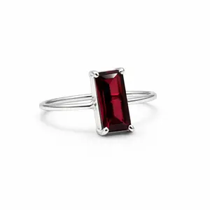 Natural Garnet Ring 925 (tel:925) Sterling Silver | Handmade Red Gemstone Ring | Statement Jewelry Gift for Her
