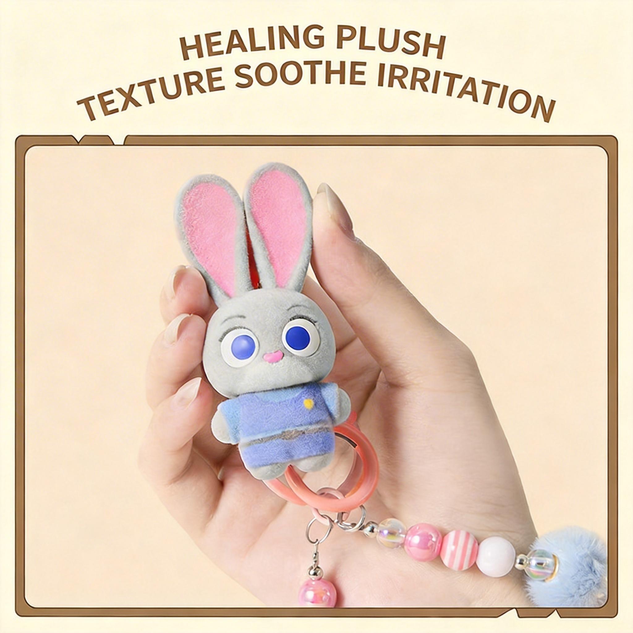 Zootopia Nick & Judy Fluffy Plush Keychain  Cute Bag Charm Pendant for Bags & Keys, BagAccessories, CuteKeychain