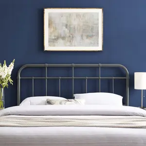 Modway Alessia Full Metal Headboard in Gray