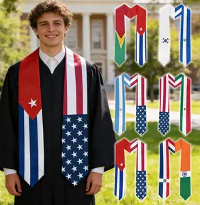 Personalized Graduation Stole, Custom Flag Sash, Class of 2026