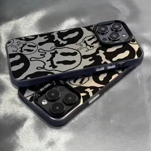 Phone Case - Graffiti Ghost Suitable for IPhone17 11 12 13 14 15 16 Pro Max Air Plus Cover Featuring Plated Buttons, Robust Shock-Resistant Design, Anti-Drop And Anti-Fingerprint Full Protection, Chic And Elegant, Made from Durable