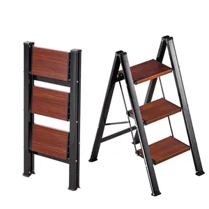 VEVOR 3 Step Ladder, Folding Step Stool with Wide Anti-Slip Pedal and Comfort Handgrip, Lightweight 330 lbs Capacity Portable Aluminum Plant Support, Multi-Use for Adults, Home Repairing, Cleaning