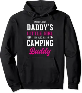Daddy's Little Girl Camping Buddy Camp Outdoors For Daughter Pullover Hoodie - Elizabethmc Shop 48B08YLX9XC2