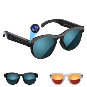 AI Translator Smart Glasses, Light Weight Design 2MP Camera Ai Control Voice Assistant Ai Object Recognition Photo/Video/Audio Recording Hands-free Call Music Control for Kids Men Women