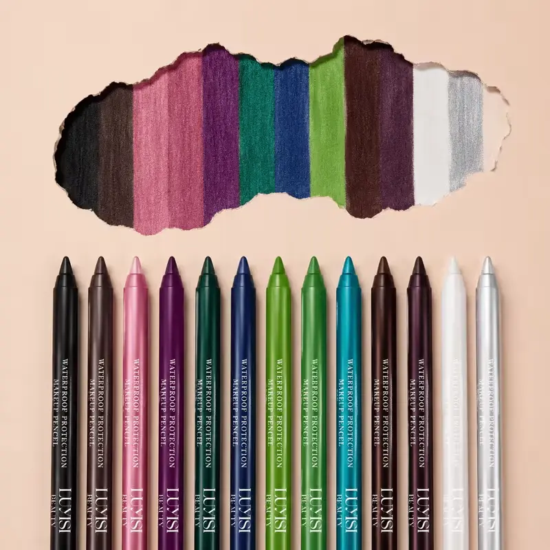 12-Piece Multicolored Glitter Eyeliner Set | Multicolored Metallic Color-Shifting Eyeshadow Stick Set |