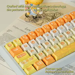 New Mango Bunny Theme 120 Key Pbt Material Keycaps, Cherry High Profile Design, Full Color Heat Sublimation, Durable Anti-Grease