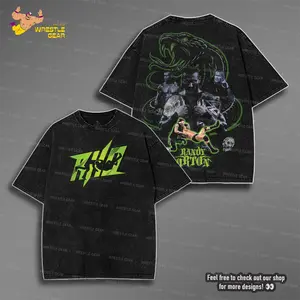 WWE RKO Randy Orton Washed Tee, Grunge Attitude Heavyweight Cotton Shirt, WWE Attitude Era Streetwear Top for Bold Festival Looks