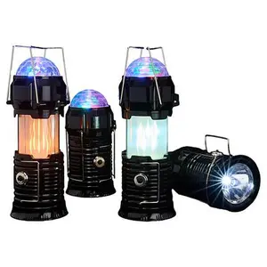 Improvements 4-pack 4-in-1 Lanterns with Flame & Party Lighting