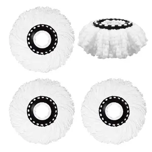 Microfiber Spin Mop Refill Easy Cleaning Mop Head Replacement for Floor Cleaning Deep Cleaning for Home Office,4 Pack Mop Replacement Heads for 360°Spin Mop