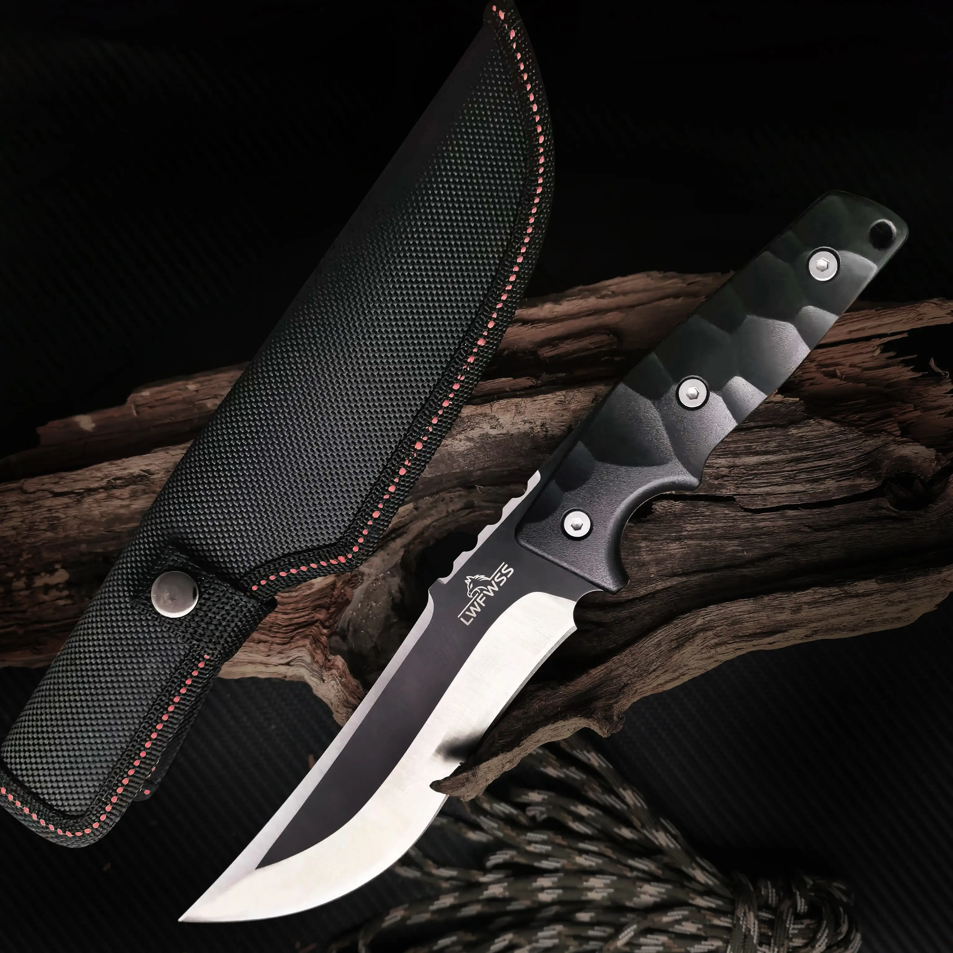 Multifunctional Aluminum Outdoor Integrated Handle Straight Knife - Durable Outdoor Tool, Comfortable Grip, Camping Blade, Adults' Carving & Peeling EDC, Survival Gear for Hiking, Fishing, Holiday Gift, Outdoor Tools, Multifunctional Outdoor