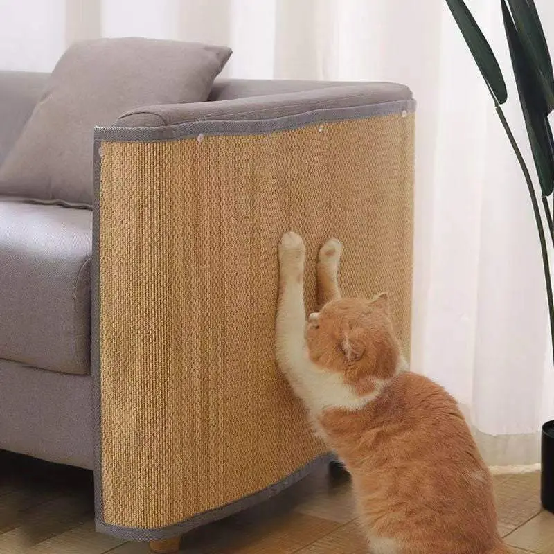 Cat Scratch Guard Sofa Protectors - Furniture Shield with Nail-Friendly Cat Scratch Board Mats