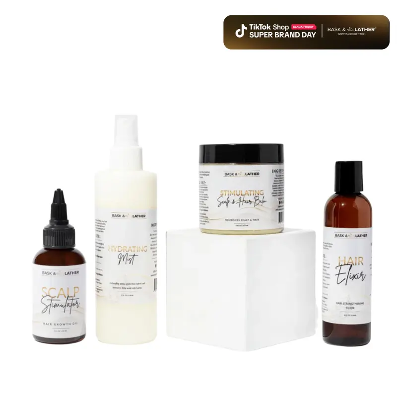 MOISTURIZE & SEAL BUNDLE- Hair Growth + Moisture + Length Retention Haircare