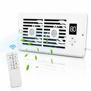 4” x 10” Register Booster Fan, AC Vent Booster Fan for Better Airflow & Cooling, 10-Speed Quiet Fan with Thermostat Control, Remote Control, Negative Ion & Easy Installation