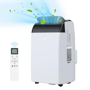 Powerful & Quiet 14,000 BTU Portable Air Conditioner – 3-in-1 Cooling, Fan & Dehumidifier for Large Rooms up to 750 Sq.Ft – LED Touch Panel, Remote Control, 3 Fan Speeds, Auto Swing, 24H Timer – White