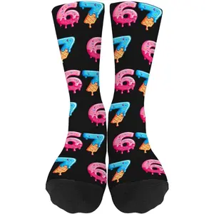 Funny 67 Socks, a hilarious and novel gift for boys and girls (1 pair)