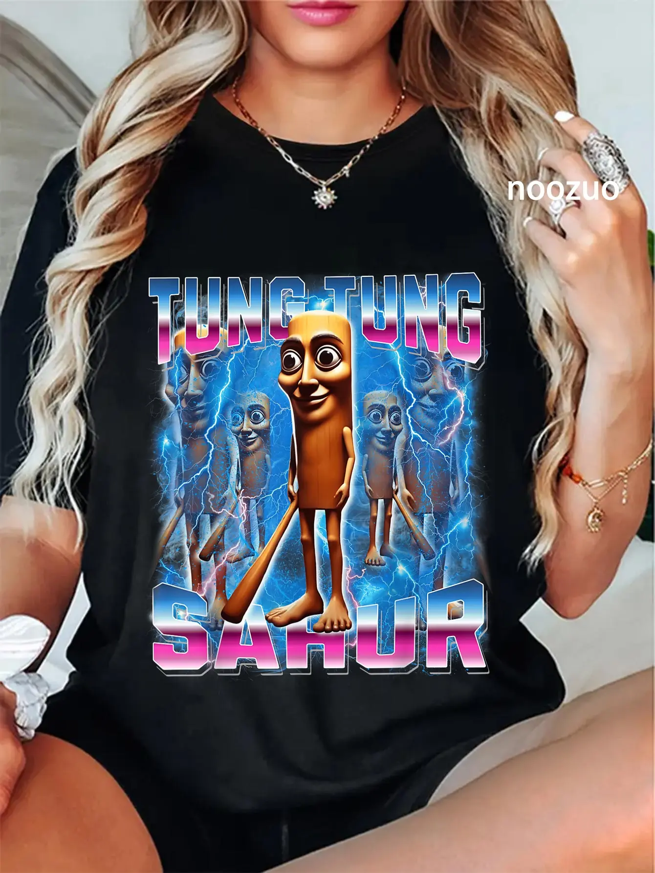 100% Cotton Unisex Tung-Tung-Sahur Italian-Brainrot Funny Gen Z Men Women Youth T-Shirt