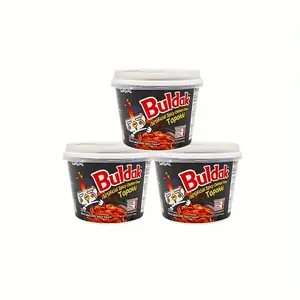 [3 packages] Sanyang Buldak Buldak spicy chicken Topokki-spicy fried rice cake, big bowl, 6.52oz. Instant