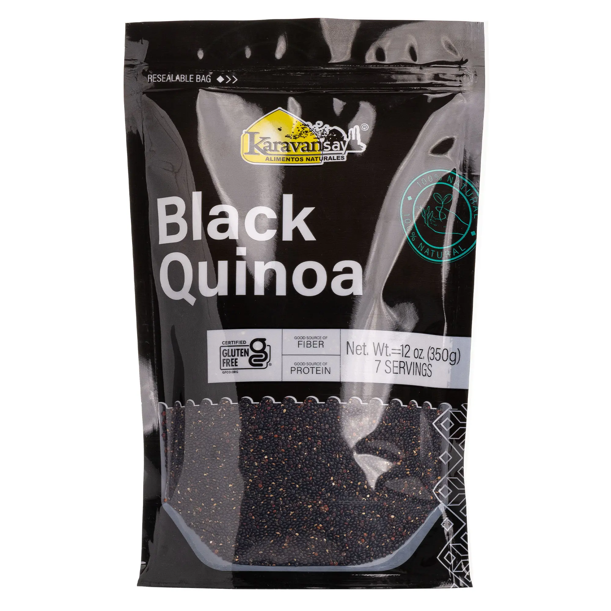 ( Pack of 3) Karavansay Black Quinoa 12 oz  Gluten Free Fiber Protein Rich