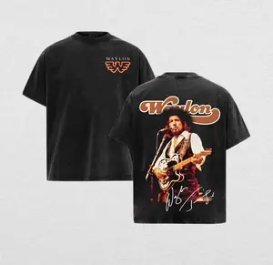 Vintage Waylon Jennings Washed T-Shirt, WAYLON JENNINGS 70s Outlaw Country Tee, Retro Southern Rock Band Shirt, Americana Music Lover Gift, Unisex Casual Streetwear