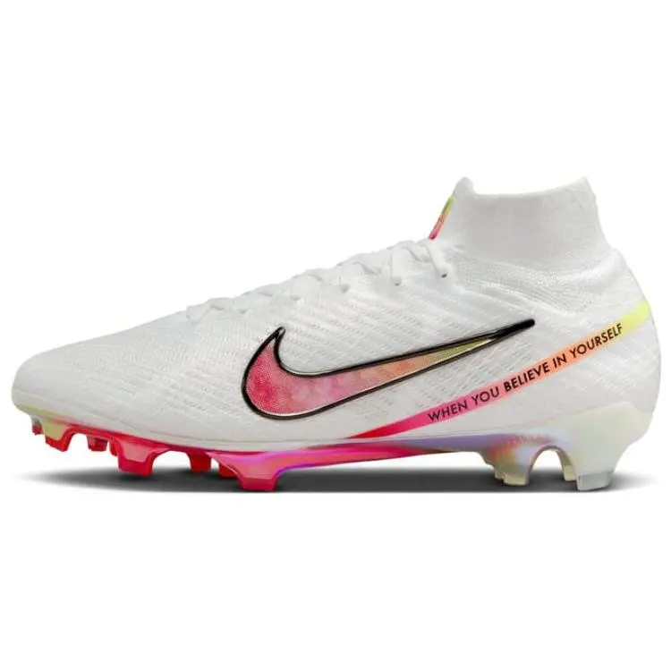 Nike Zoom Mercurial Superfly 9 Elite FG Marcus Rashford Better Believe It Comfort Soccer Cleats Men's White Black FD1171-100