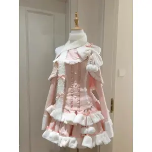 Christmas and New Year Robe Outfits Sweet and Cute Bow Suits Female Atmosphere Sweet and Spicy Tops Skirts Clothes Costumes