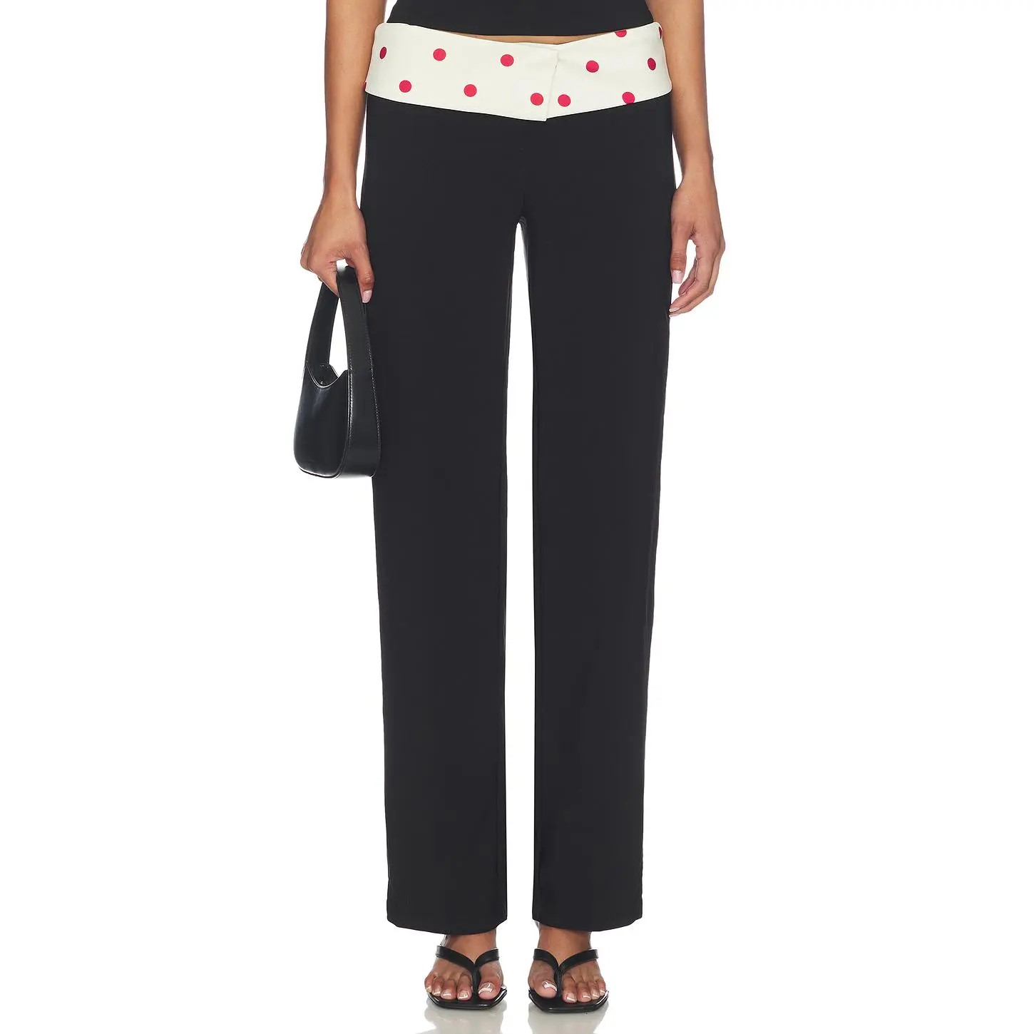 MORE TO COME Angee Pant in Cream & Red Dot