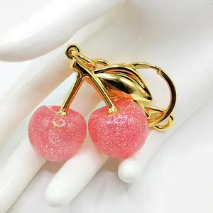 2026 Cute Cherry Design Sparkly Bag Charm, Lightweight, Stylish & Adorable Pendant for Women & Girls, Perfect for Everyday Use or as a Charming Gift