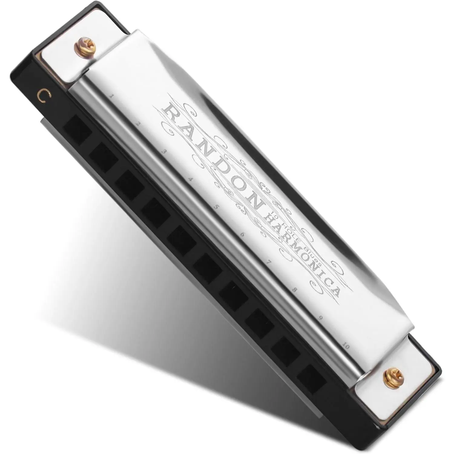 Harmonica Key of C with Case, 10 Holes 20  Diatonic Harmonicas Mouth Organ, Blues Harmonica for Adults/Professional Players/Beginners,  Style Harmonica, as a