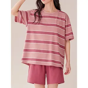 Women's Summer Thin Short-Sleeve Pajamas with Shorts 2026 New Spring and Autumn Home Wear Set